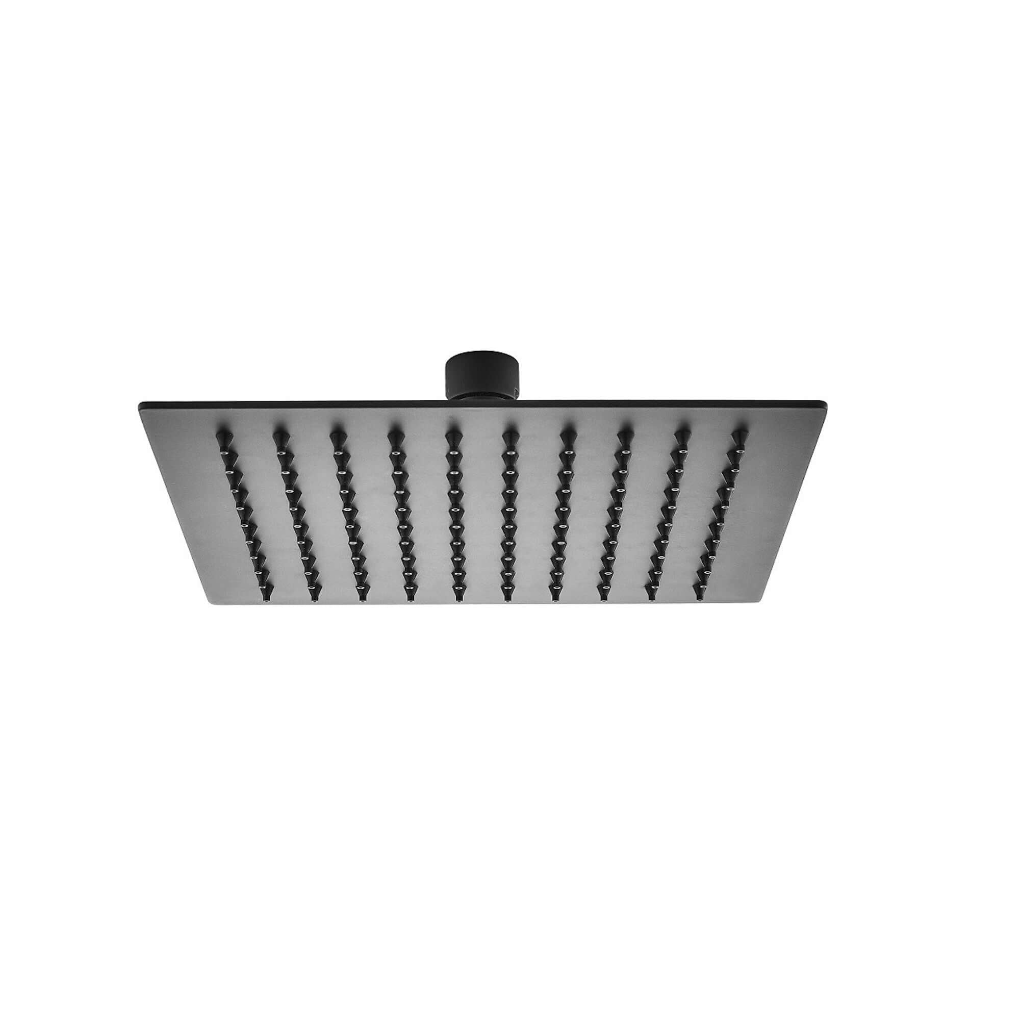 Buy Square ultra slim shower head stainless steel 200mm - matt black online UK